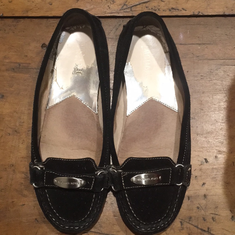 Michael Kors Black leather flats